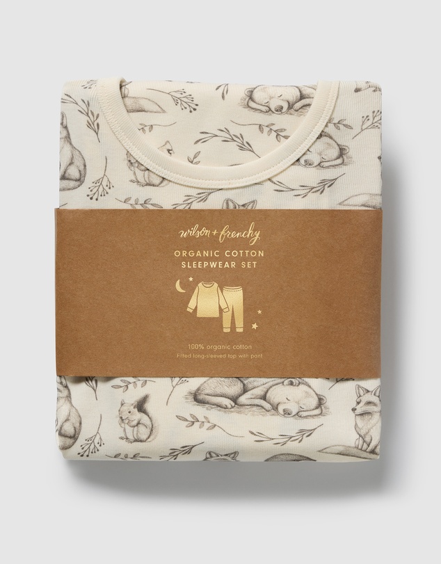 Wilson & Frenchy - Foxglove Forest Organic Long Sleeved Pyjamas - Babies-Kids
