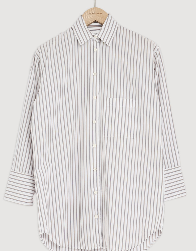 Revibe - Repaired Assembly Label Womens Cotton Stripe Shirt - AU XXS/XS
