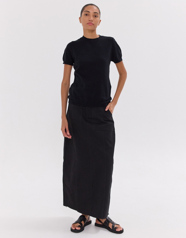 Cloth & Co. - The Long Element Skirt | Black