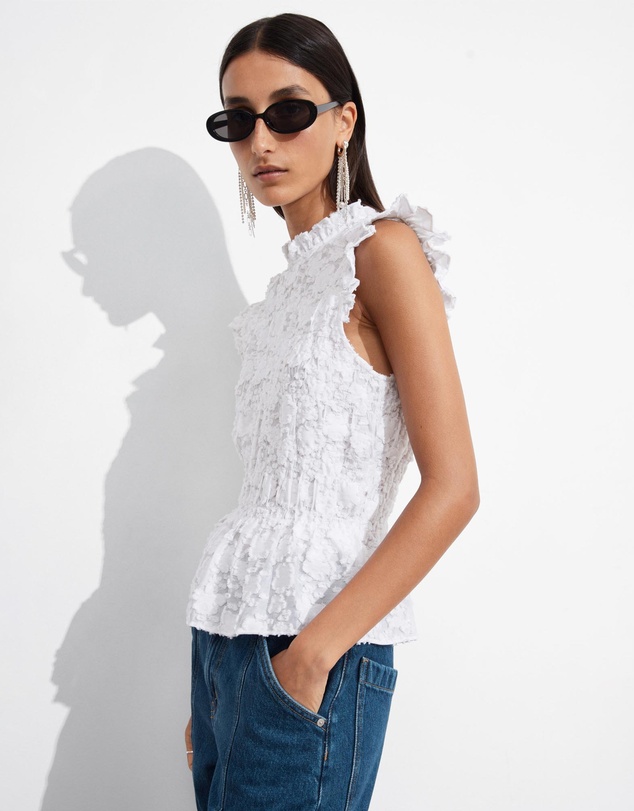 & Other Stories - Smocked Peplum Top