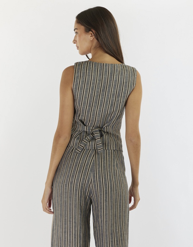 Amelius - Set Sail Linen Stripe Vest
