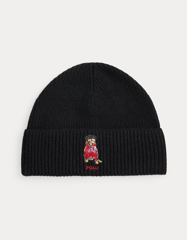 Polo Ralph Lauren - Dog-Embroidered Rib-Knit Beanie - ICONIC EXCLUSIVE
