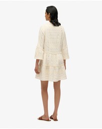 Superdry - Ibiza Long Sleeve Tiered Mini Dress