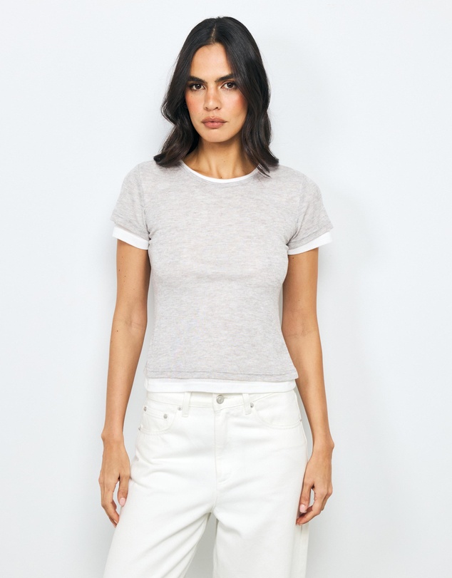 AERE - Ella Double Layered T-Shirt