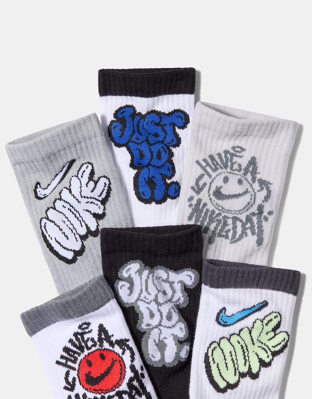 Nike - Kids Cushioned Crew Socks 6 Pairs