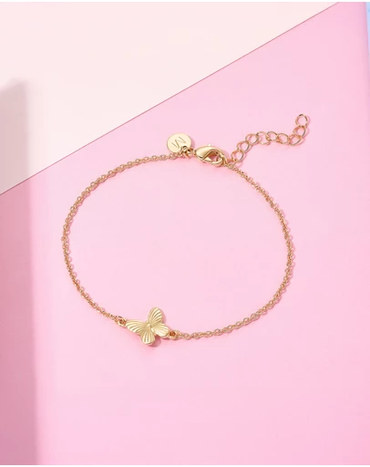 Mestige - Bella Butterfly Bracelet - 18K Gold Plated