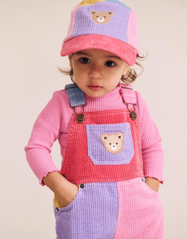 Huxbaby - Colour Block Cord Overalls - Babies-Kids