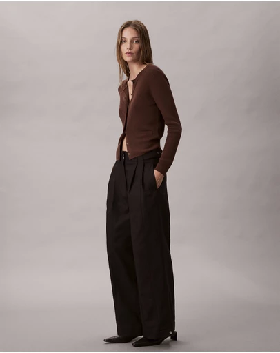 Calvin Klein - Adjustable Wide Leg Chino Pants