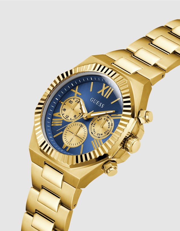 GUESS - Guess Men's Gold Tone 44mm Multi-function Watch