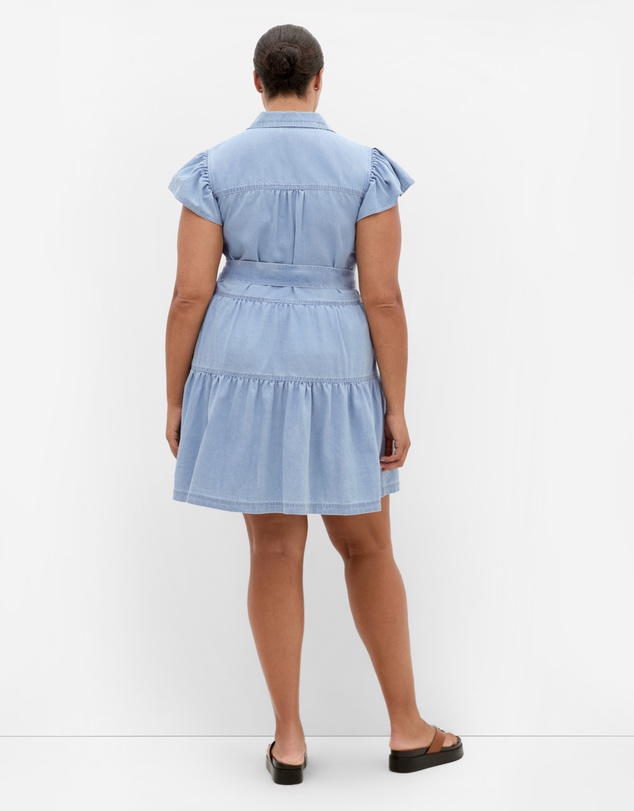 City Chic - Plus size Kelise Denim Mini Dress - light wash
