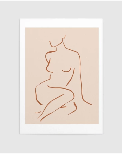 Olive et Oriel - Female Form I Terracotta Art Print