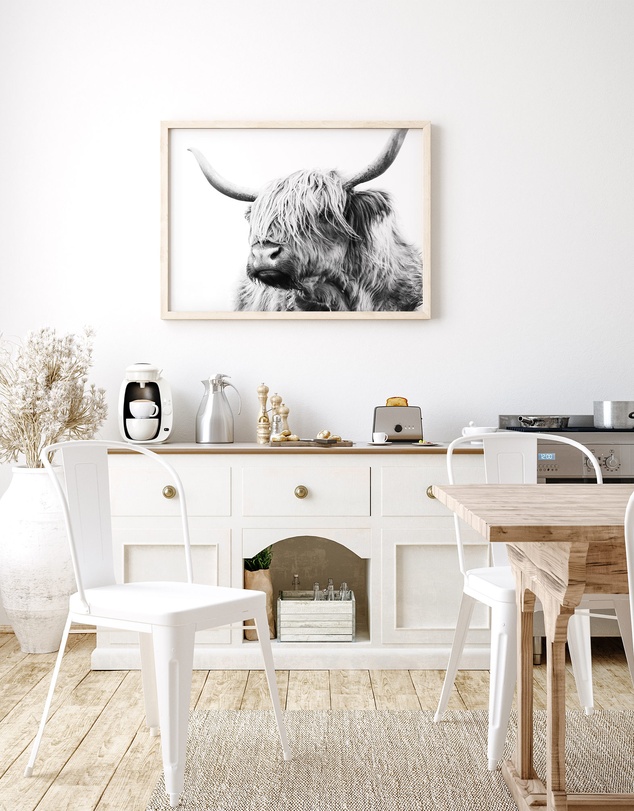 Olive et Oriel - Highland Cow Closeup Art Print