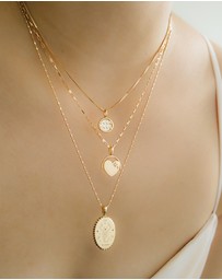 Wanderlust + Co - 14K Gold Vermeil Box Chain Necklace