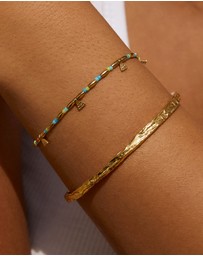 Arms Of Eve - Natalia Gold Bracelet - Ocean