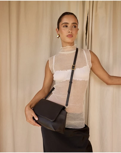 VESTIRSI - Celeste Black Clutch Crossbody Bag