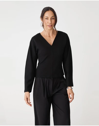 Forcast - Tate V-Neck Dolman Sleeve Top
