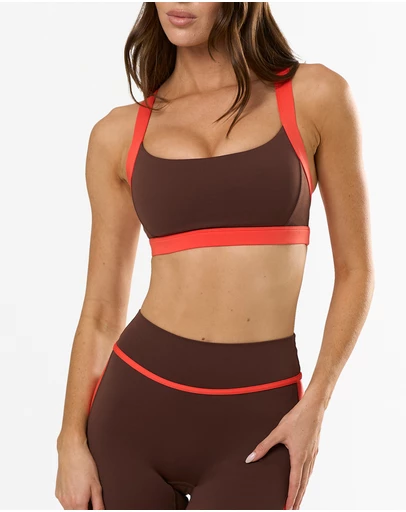 STAX. - Panel Crossback Sports Bra Airlyte - Cola
