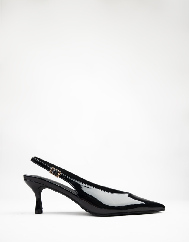 RAID - Tristen slingback kitten heeled shoes in Black