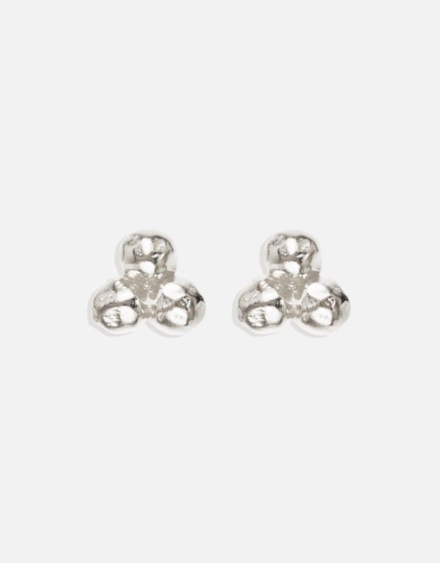 By Charlotte - Silver Karma Stud Earrings