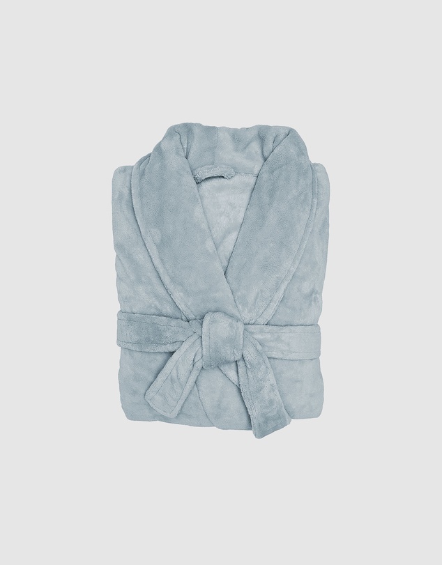 Bambury - Microplush Robe Steel Blue