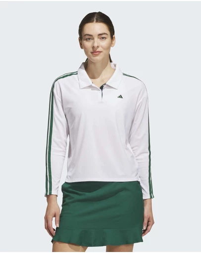 adidas Performance - CLIMACOOL 3-STRIPES POLO SHIRT LONG SLEEVE Womens