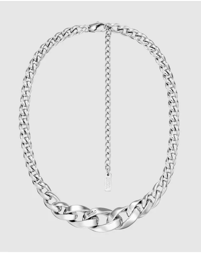 Diesel - Oval D Silver Necklace