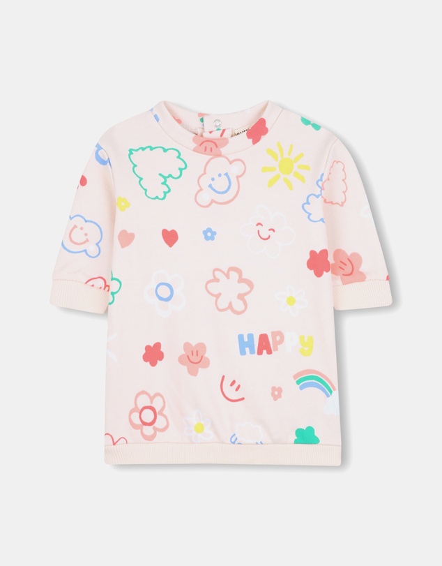 Billieblush - Graphic Print Fleece Sweater Dress - Babies