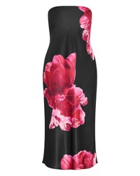 City Chic - Plus size Amari Fleur Print Slip Dress - black