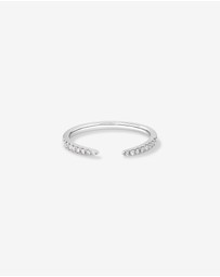 Michael Hill - 0.12 Carat TW Diamond Open Wedding Band in 14kt White Gold