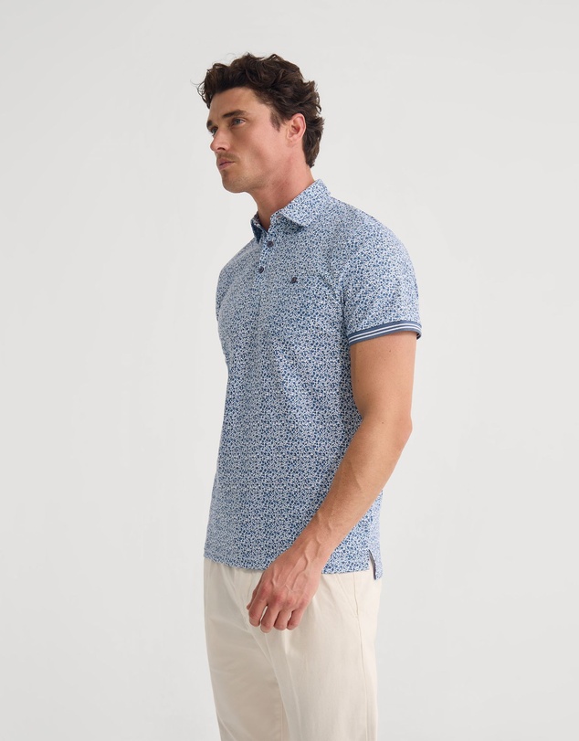 Oxford - Milo Printed Jersey Polo
