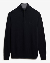 Superdry - Wool Blend Half Zip Slim Fit Jumper