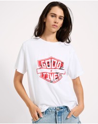ONE TEASPOON - Good Times Boyfriend Tee - White