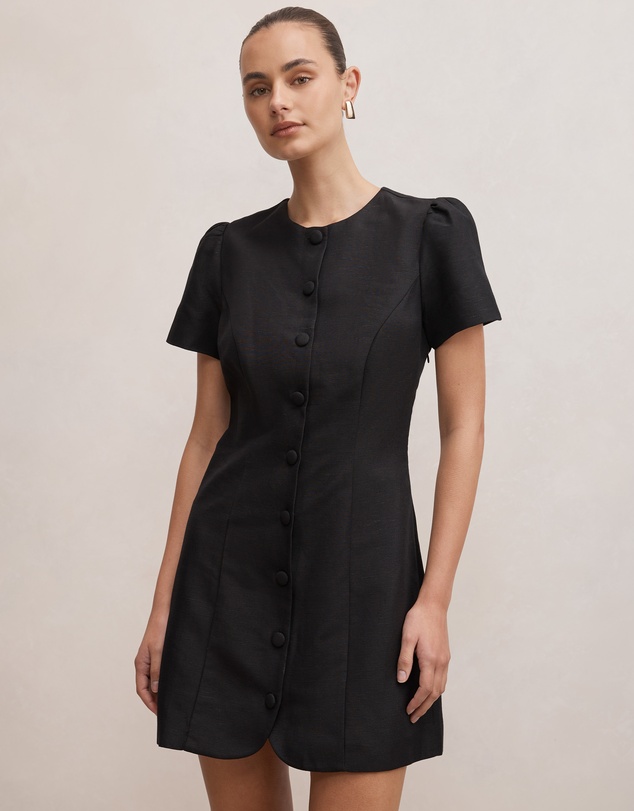 Forever New - Elinda Button Up Linen Mini Dress