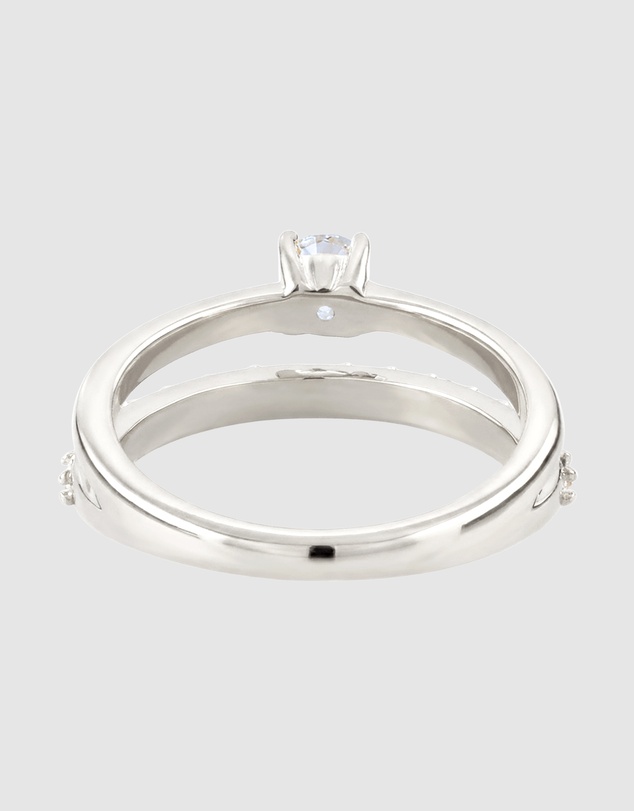 Elli Jewelry - Duet Pavé Ring in 925 Silver