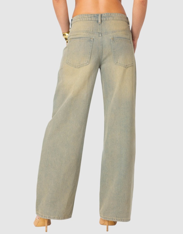 EDIKTED - Asymmetric Low Rise Wrap Jeans