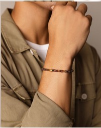 Nialaya Jewellery - Wristband With Amber Japanese Miyuki Beads