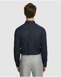 yd. - Clubman Pure Cotton Twill Slim Dress Shirt