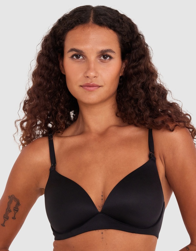 Bras N Things - Body Bliss Contour Maternity Wirefree Bra - Black