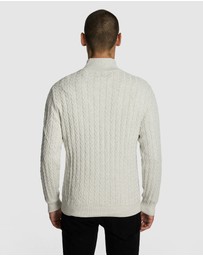 yd. - Eddie 1/4 Zip Cable Knit