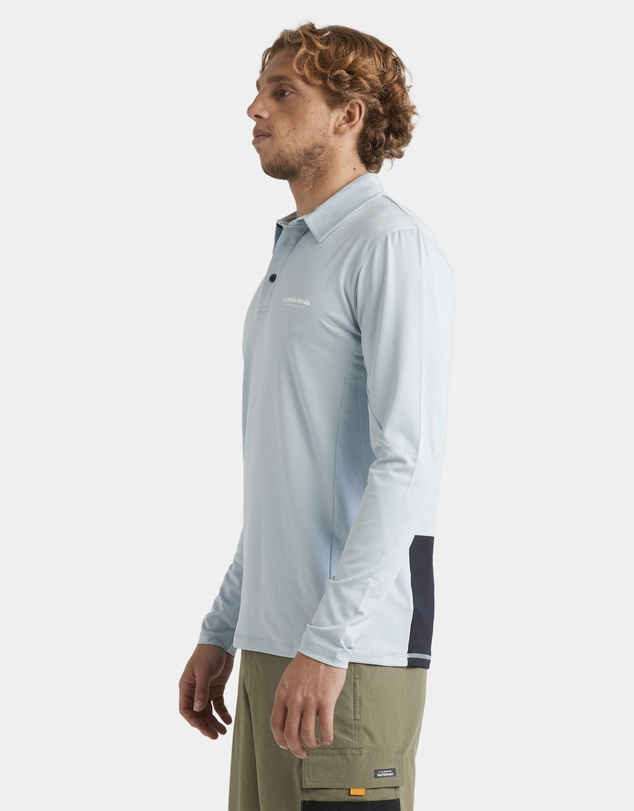 Quiksilver - Mens Baitball Polo Long Sleeve Surf Shirt