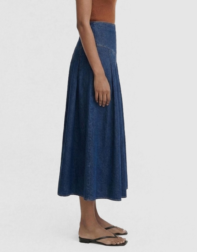 Staple the Label - Roma Chambray Midi Skirt