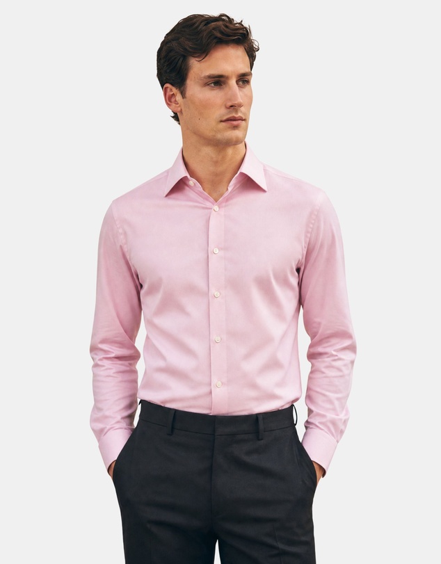 Henry Bucks - HENRY SARTORIAL Bamboo Easy Care Shirt PINK