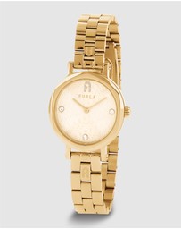 Furla - Petite Shape Gold-Tone Watch & Bracelet Gift Set
