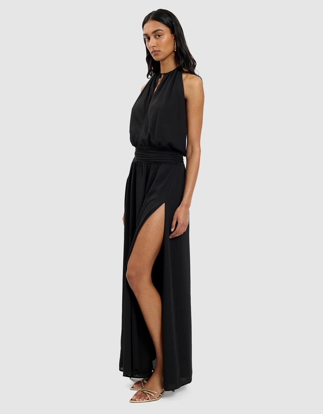 With Harper Lu - Draped Backless Gown