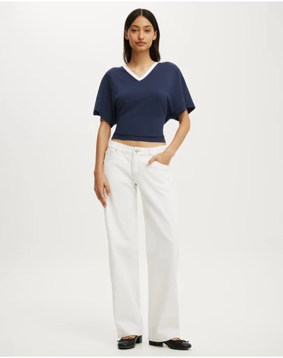 Cotton On - Blair Batwing V Neck Top