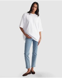 Decjuba - Becky Hemmed Straight Leg Jeans