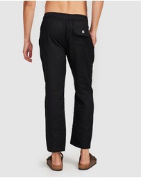Vacay Swimwear - Linen Pants Black