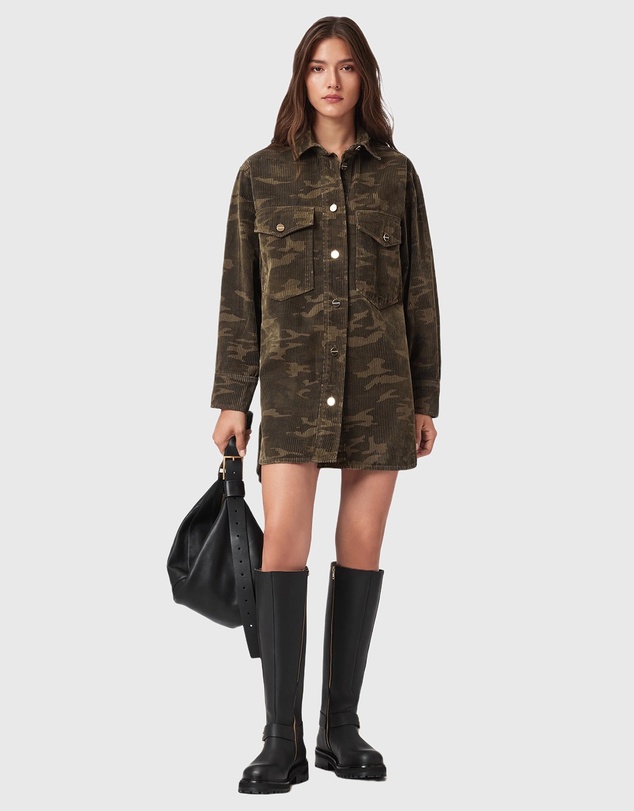 AllSaints - Faye Flocked Dress