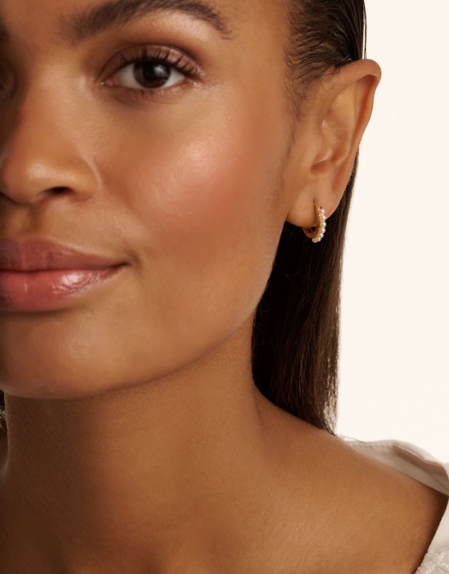 Ted Baker - Persia Pearl Huggie Earrings