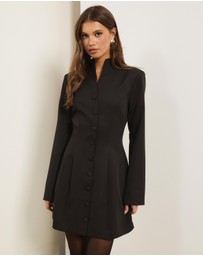 Atmos&Here - Anya Long Sleeve Button Down Mini Dress